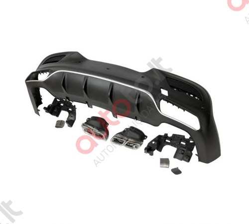 GLE Coupe 63 AMG C292 galinis difuzorius "CHROME" (2015-2019)